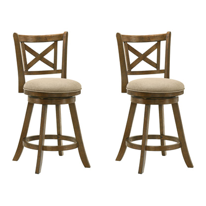 Kodi - Modern Farmhouse Swivel Wood Counter Height Kitchen Bar Stool