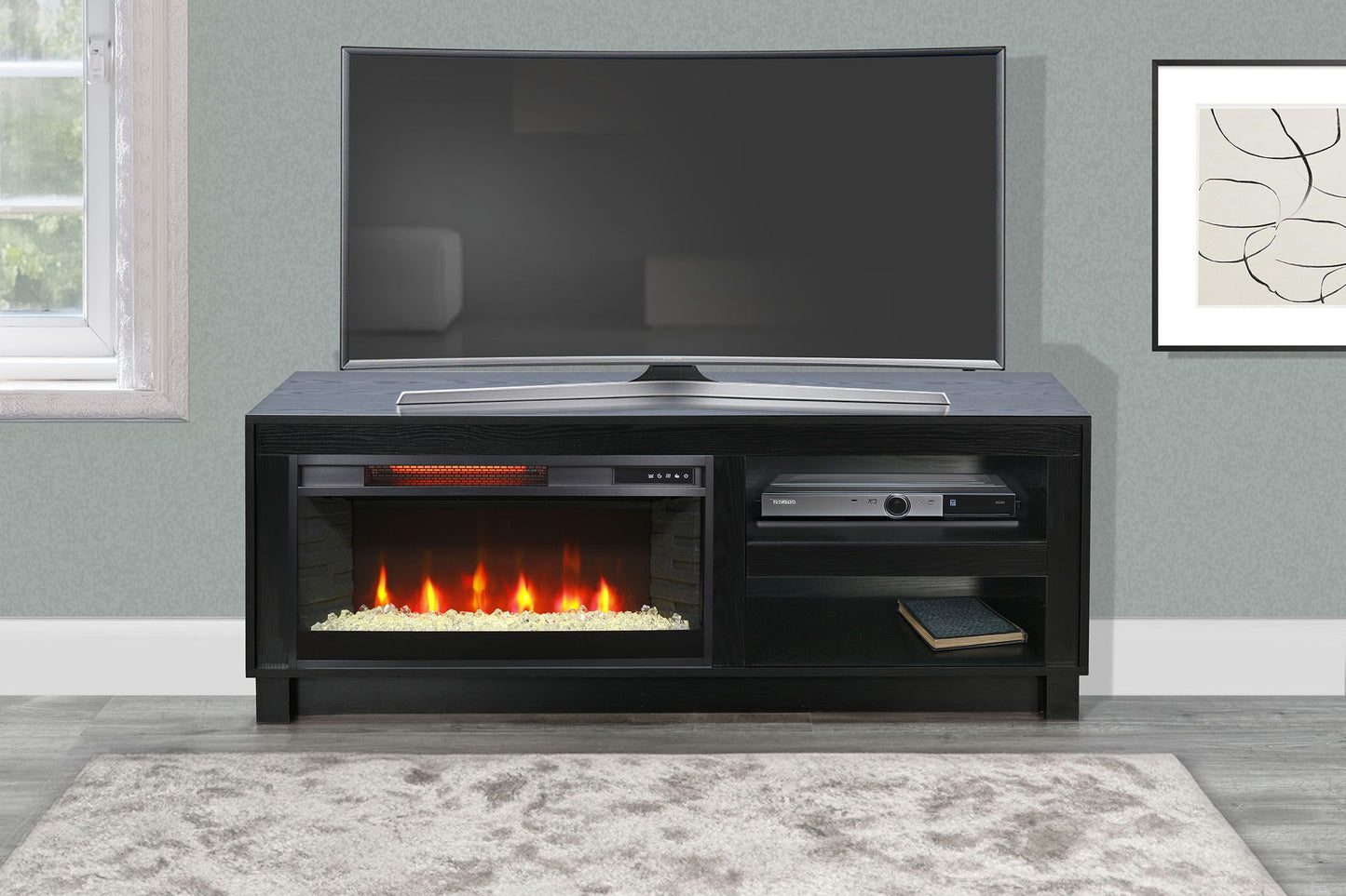 Napa Console With Fireplace Insert Option