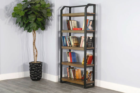 Pasadena - Bookcase With Metal Frame - Light Brown