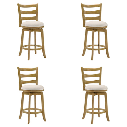 Melindra - Modern Farmhouse Swivel Wood Counter Height Kitchen Bar Stool