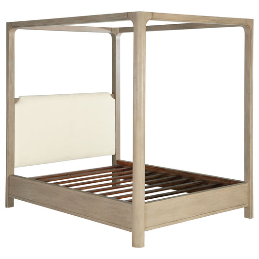 Solano 85-inch Eastern King Canopy Bed Weathered Mango
