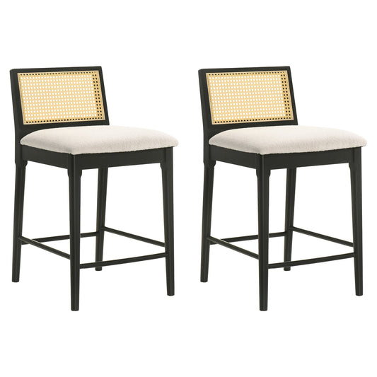 Tobias - Coastal Modern Wood Bar Height Kitchen Bar Stool