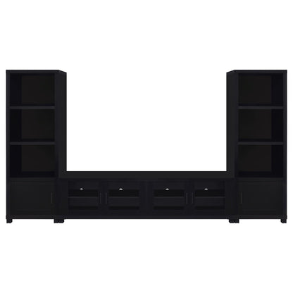 Jupiter 3-piece Entertainment Center 79-inch TV Stand Black