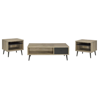 Welsh 3-piece Coffee and End Table Set Distressed Pine