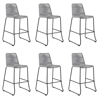 Shasta - 30" Outdoor Metal And Rope Stackable Barstool