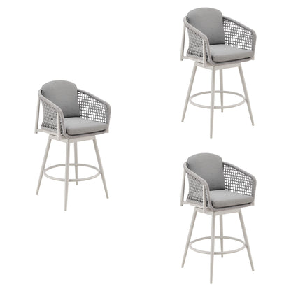 Rhodes - Outdoor Patio Swivel Counter Stool Set