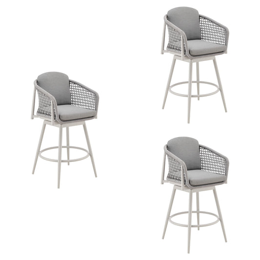 Rhodes - Outdoor Patio Swivel Counter Stool Set