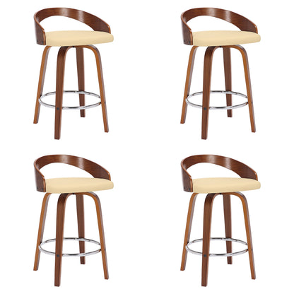 Sonia - 26" Counter Height Swivel Bar Stool - Walnut Wood