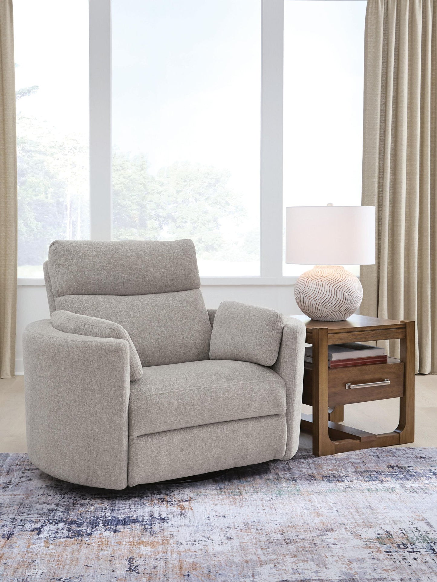 ModMax Luxe - Swivel Glider Power Recliner - Flint