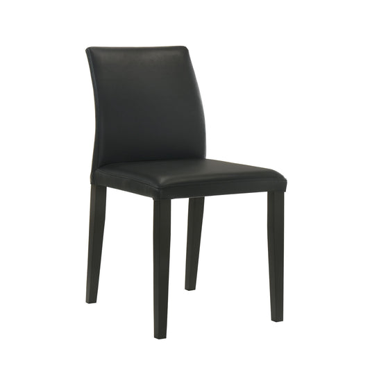 Elyza - Full Back Top Grain Leather Upholstered Wood Dining Chairs (Set of 2)
