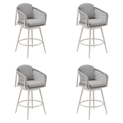 Rhodes - Outdoor Patio Swivel Counter Stool Set