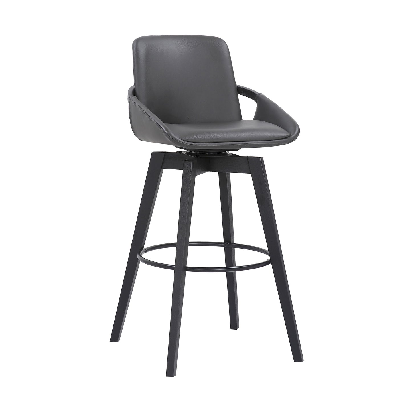 Baylor - Swivel Bar Stool With Black Frame