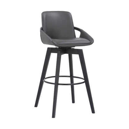 Baylor - Swivel Bar Stool With Black Frame