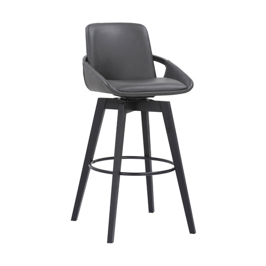 Baylor - Swivel Bar Stool With Black Frame
