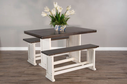 Carriage House - Counter Table - Cottage White / Europen Dark
