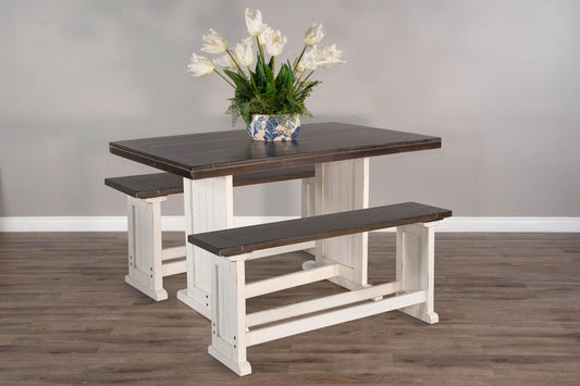Carriage House - Counter Table - Cottage White / Europen Dark