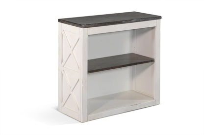 Carriage House - 30" Bookcase / Desk Base - Cottage White / Europen Dark