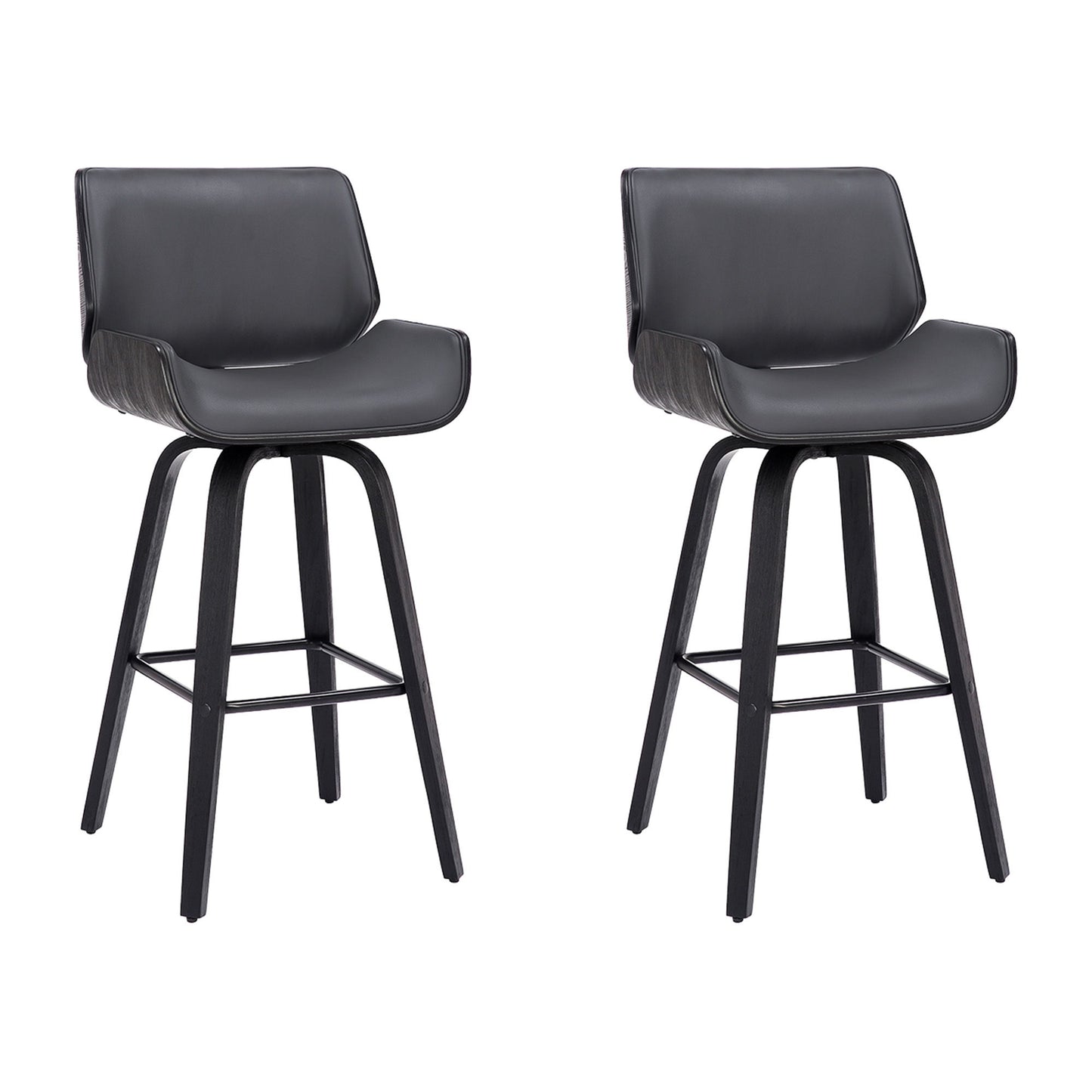 Tyler - 30" Bar Height Swivel Bar Stool With Black Frame