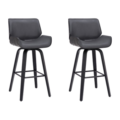 Tyler - 30" Bar Height Swivel Bar Stool With Black Frame