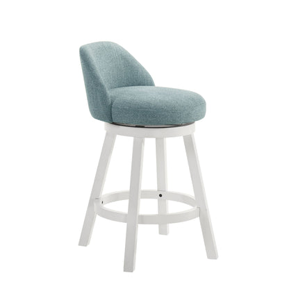 Erika - Modern Transitional Swivel Wood Counter Height Kitchen Bar Stool