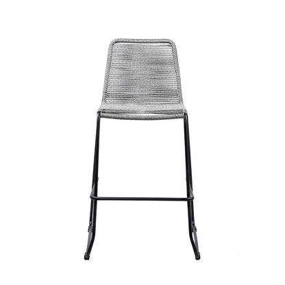 Shasta - 30" Outdoor Metal And Rope Stackable Barstool