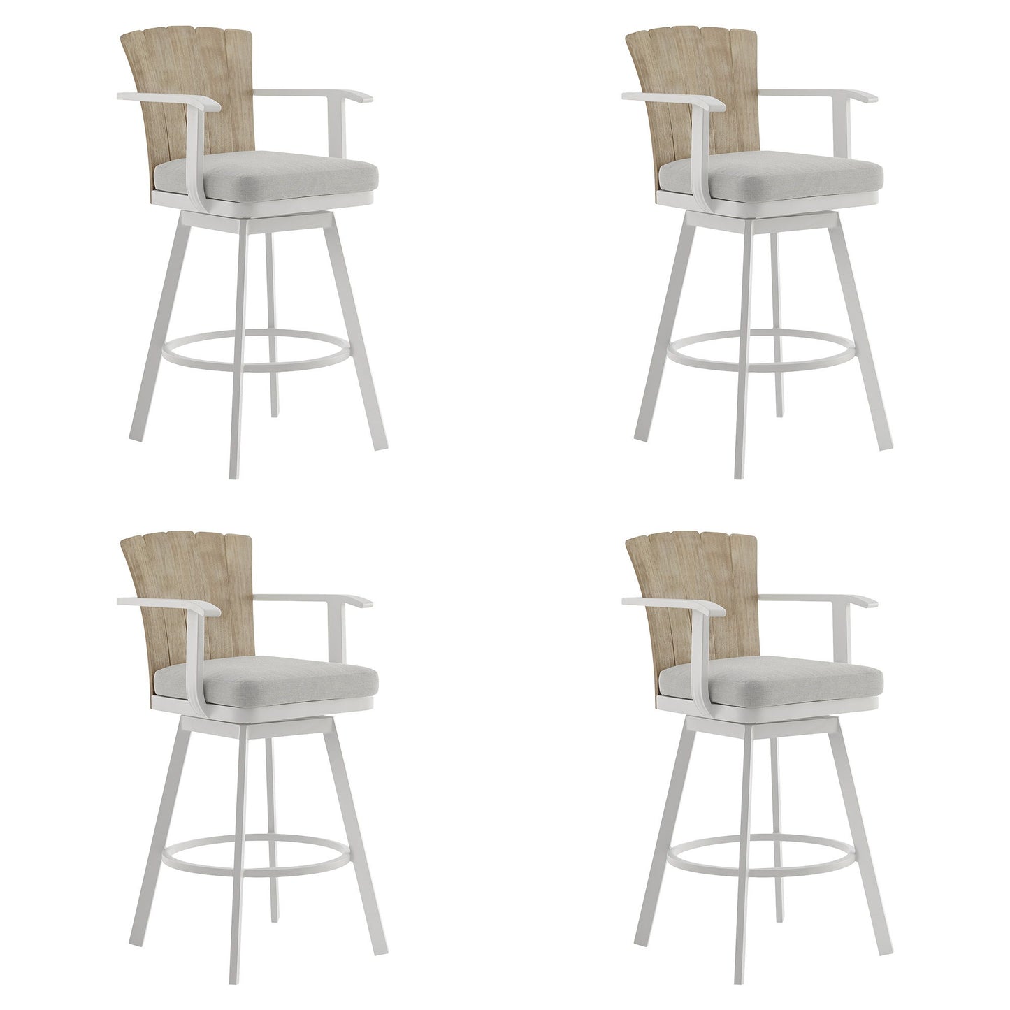 Hazel - Outdoor Patio Swivel Counter Stool Set