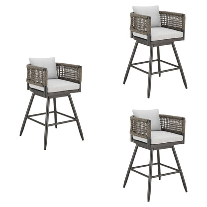 Alegria - Outdoor Patio Swivel Counter Stool Set