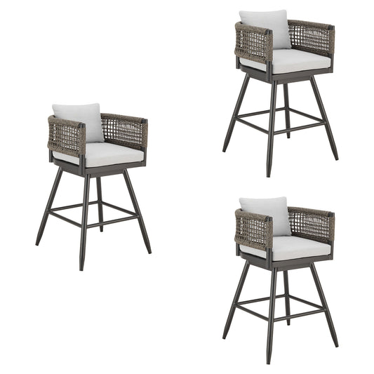 Alegria - Outdoor Patio Swivel Counter Stool Set
