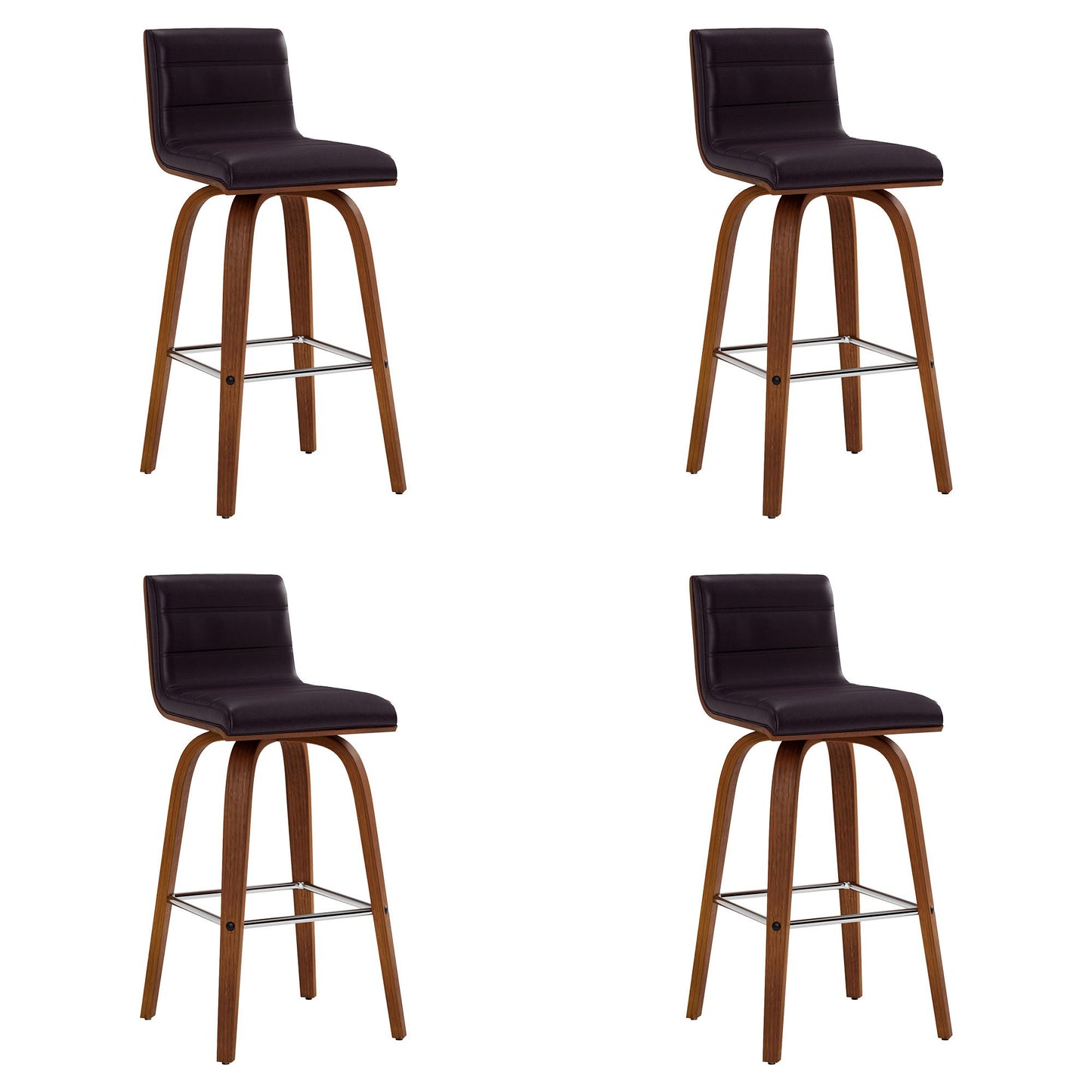 Vienna - 26" Swivel Counter Stool - Walnut Wood