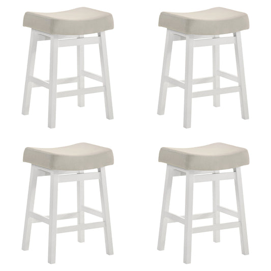 Lenon - Modern Farmhouse Wood Counter Height Kitchen Bar Stool