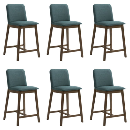 Allin - Upholstered Wood Counter Height Barstool