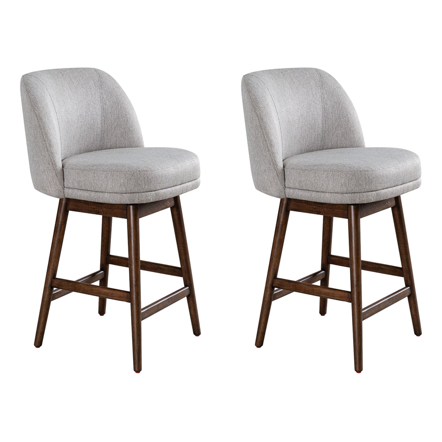 Sadie - Solid Wood Upholstered 26" Counter Height Swivel Barstool