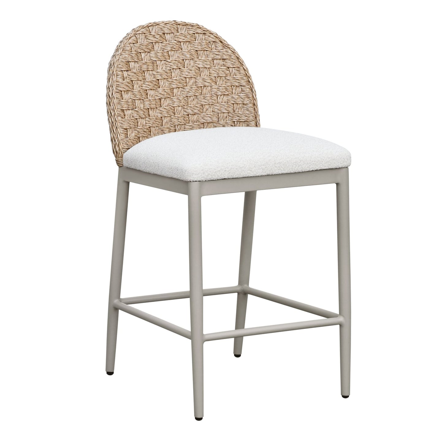Kobalt - 3-Piece Outdoor Bar Set (Table & Counter Height Stools) - Taupe / Ivory