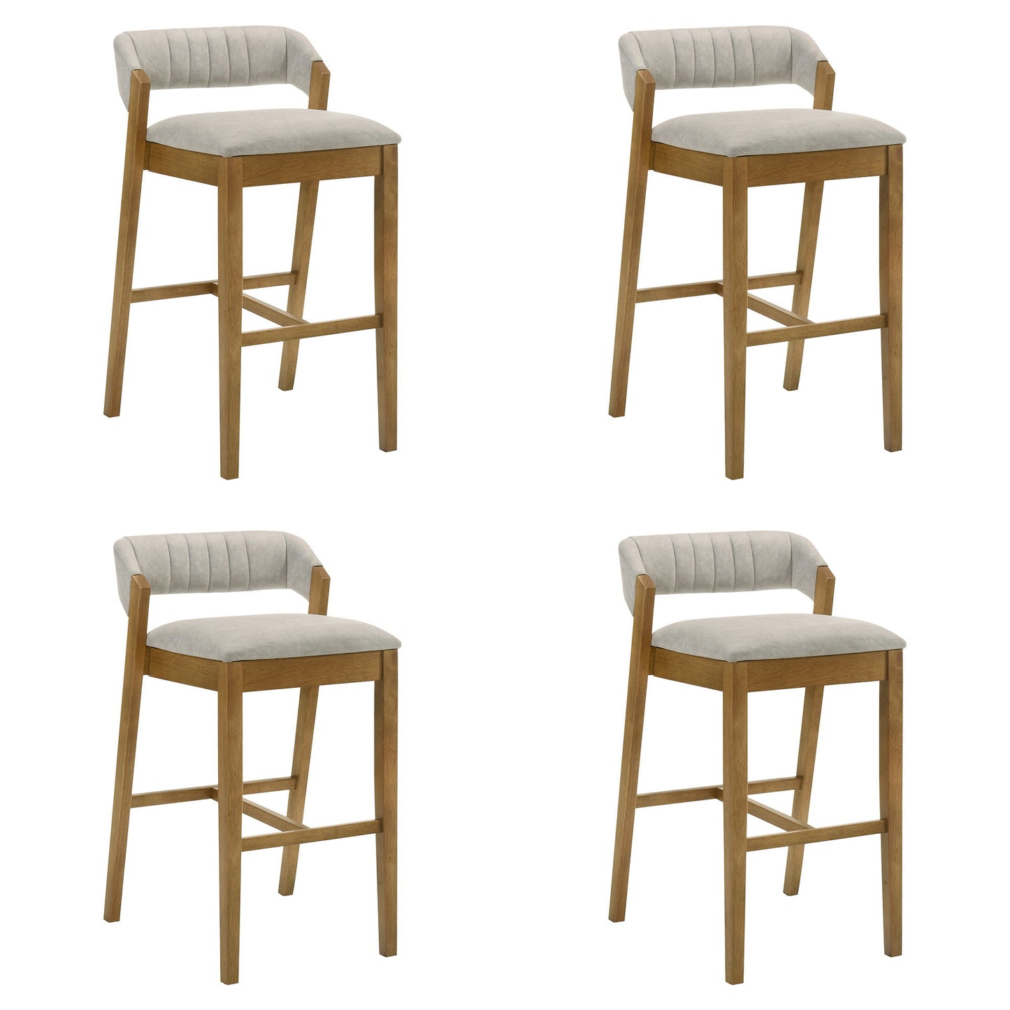 Landyn - 30" Amber Glow Bar Height Rubberwood Barstool