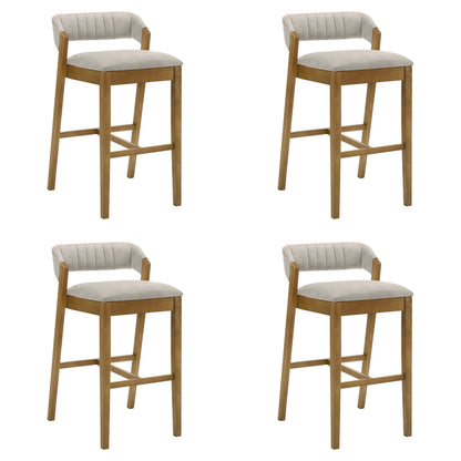Landyn - 30" Amber Glow Bar Height Rubberwood Barstool
