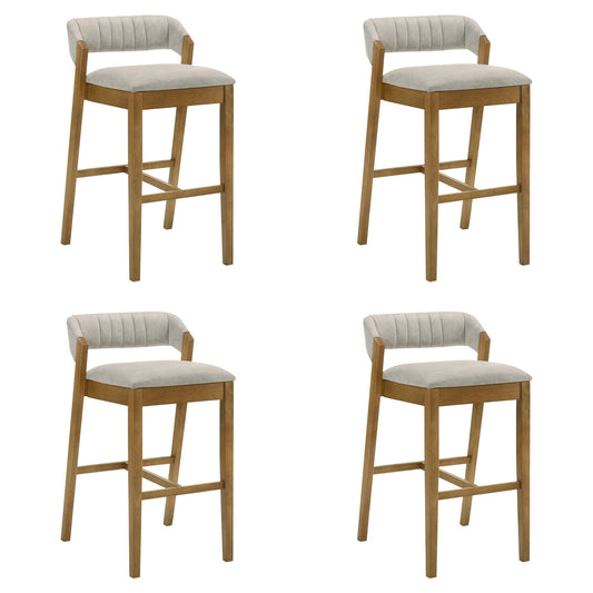 Landyn - 30" Amber Glow Bar Height Rubberwood Barstool