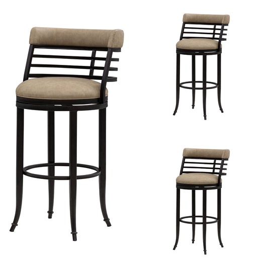 Telia - Upholstered Swivel Bar Height Barstool