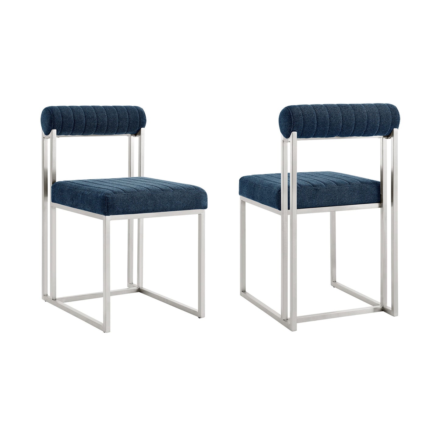 Anastasia - Dining Room Chair Set With Brushed Silver Frame