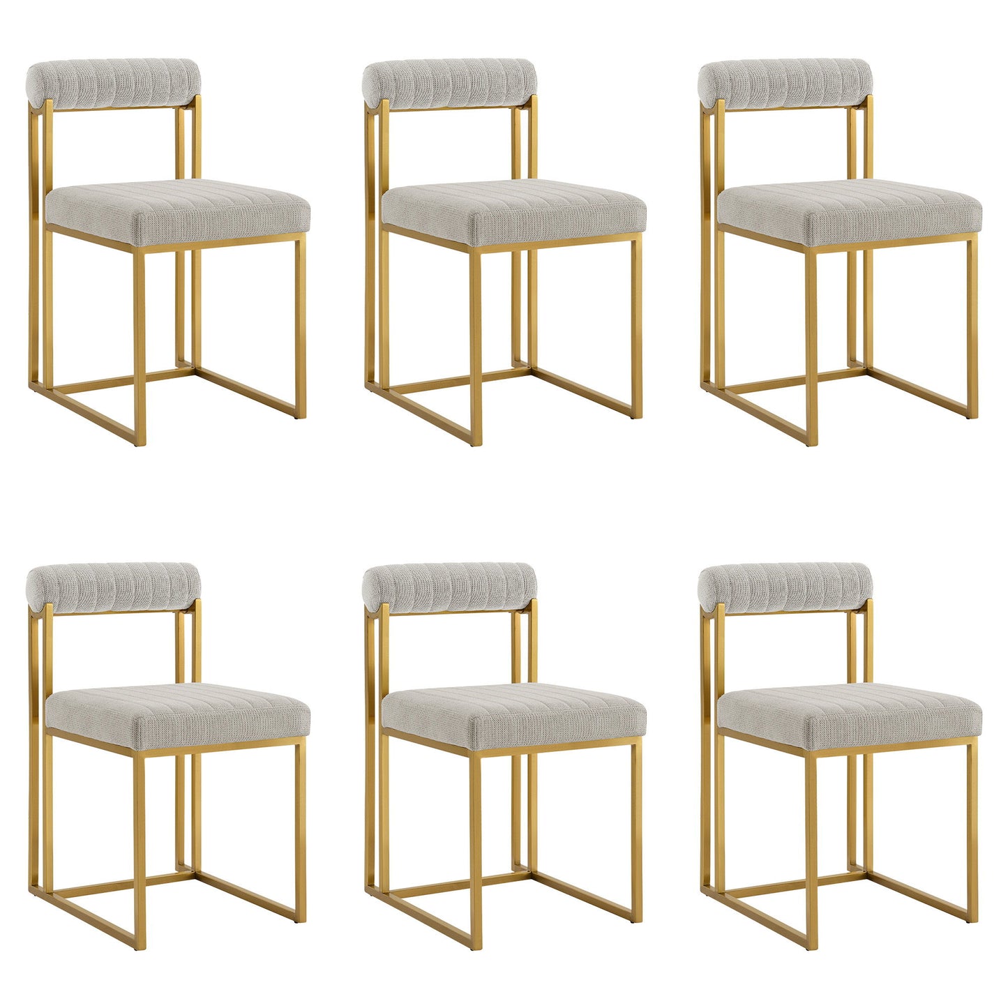 Anastasia - Dining Room Chair Set With Gold Frame