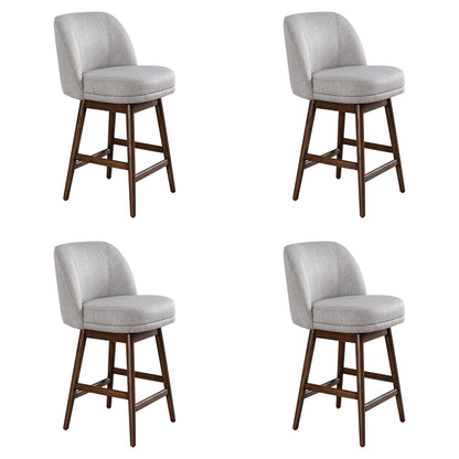 Sadie - Solid Wood Upholstered 26" Counter Height Swivel Barstool
