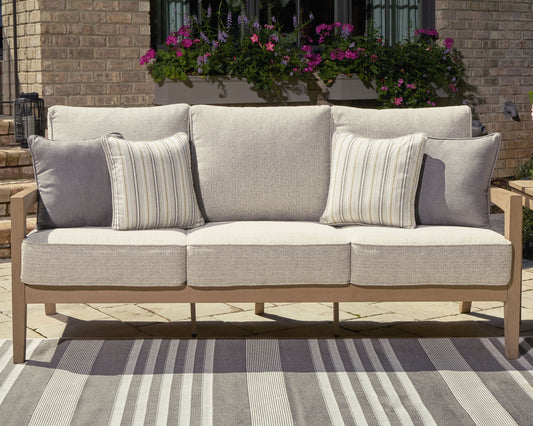 Hallow Creek - Sofa With Cushion - Driftwood