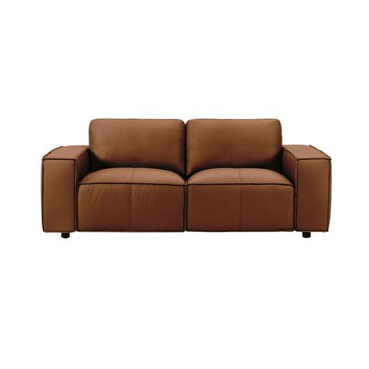 Clayton - Leather Loveseat With Track Arms