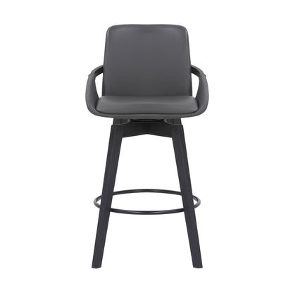 Baylor - Swivel Bar Stool With Black Frame