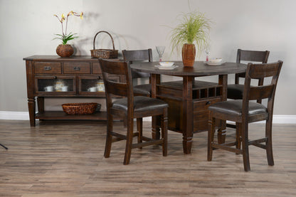 Homestead - Round Counter Height Dining Table - Tobacco Leaf