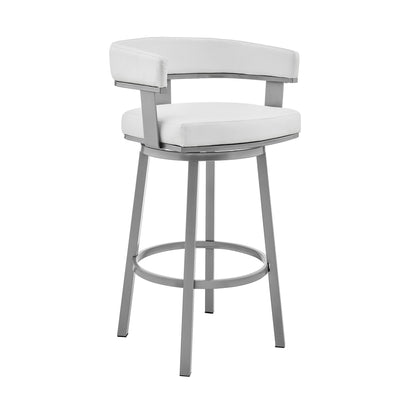 Cohen - Swivel Bar Stool - Silver Finish
