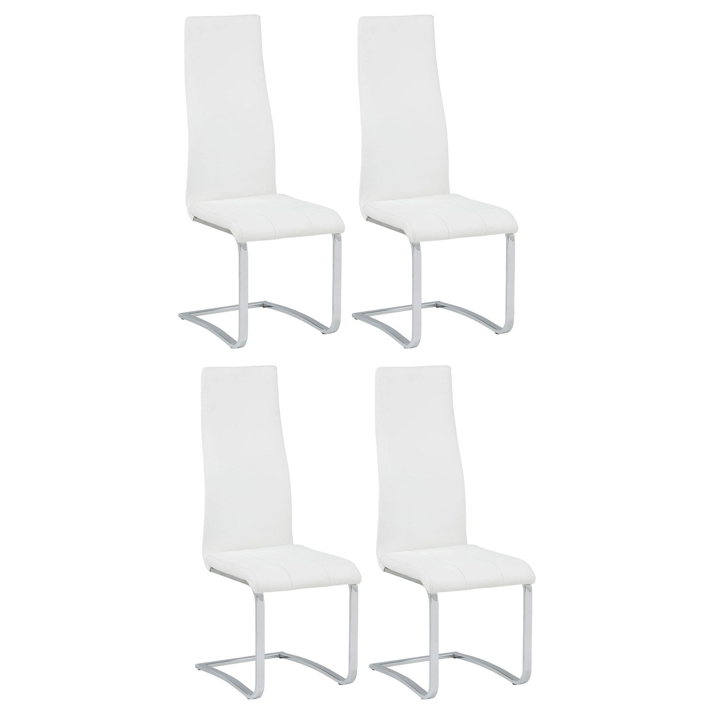 Montclair Upholstered Dining Side Chair White (Set of 4)