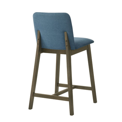 Allin - Upholstered Wood Counter Height Barstool