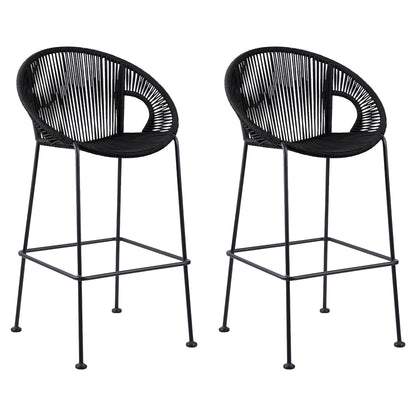Acapulco - Indoor Outdoor Steel Bar Stool With Rope Set