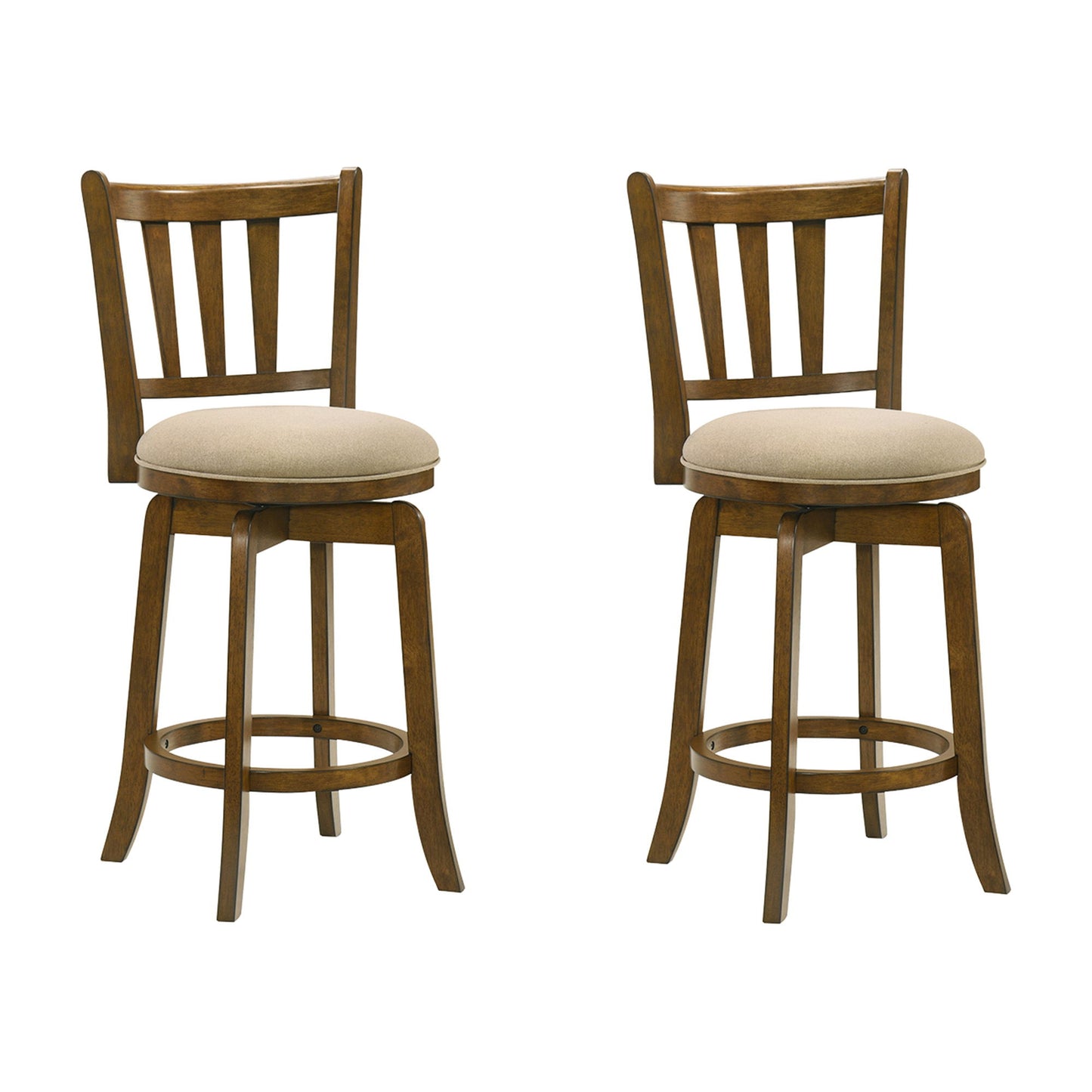 Wren - Modern Farmhouse Swivel Wood Counter Height Kitchen Bar Stool