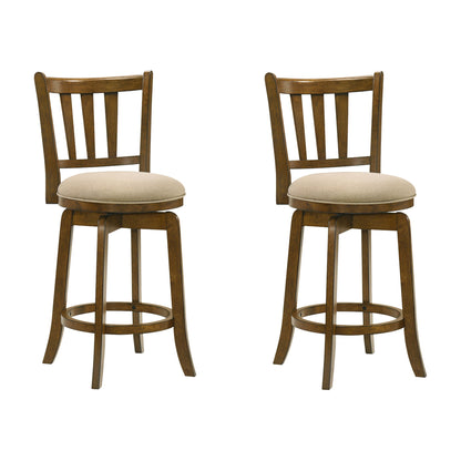 Wren - Modern Farmhouse Swivel Wood Counter Height Kitchen Bar Stool